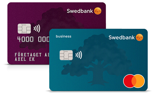 Mastercard Bankkort Business och Visa Business Card